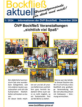 Bockfließ aktuell Dezember 2024
